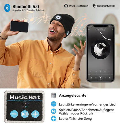 🎄FRÜHER WEIHNACHTSVERKAUF 49% RABATT🎅3-in-1 Funktion Bluetooth Mütze