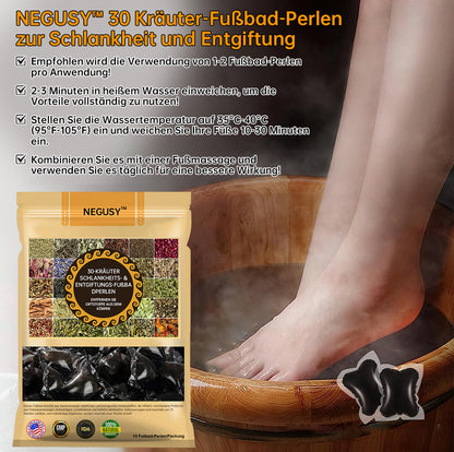 NEGUSY™ 30-Kräuter Schlankheits- und Entgiftungsfußbadperlen - 🦵👩‍⚕️ (LANA-Zertifizierung, Lymphatische Vereinigung von Amerika)