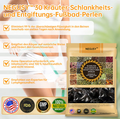 NEGUSY™ 30-Kräuter Schlankheits- und Entgiftungsfußbadperlen - 🦵👩‍⚕️ (LANA-Zertifizierung, Lymphatische Vereinigung von Amerika)