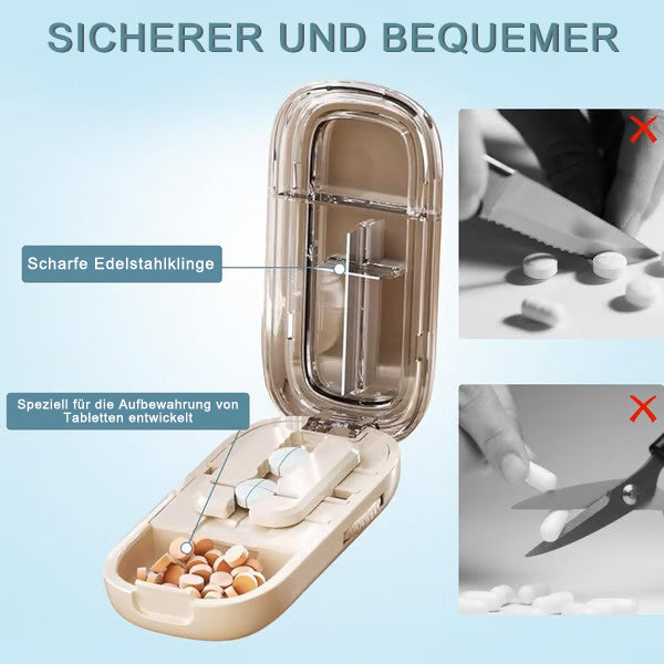 Verstellbarer Tablettenschneider und -teiler für mehrere Tabletten